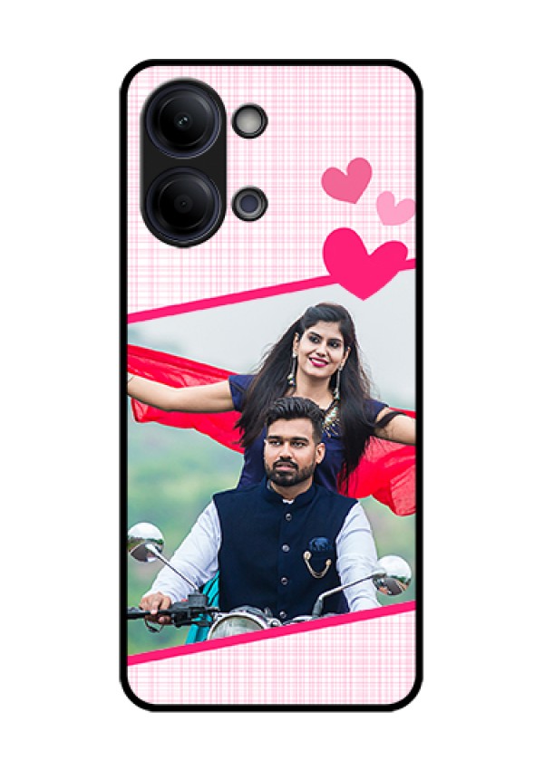 Vivo Y05 4G Custom Glass Phone Case - Love Shape Heart Design