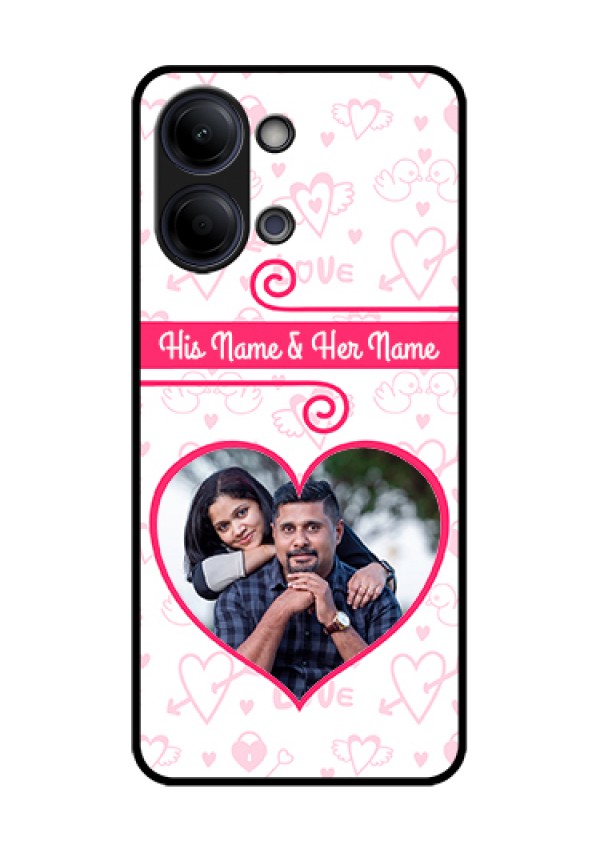Vivo Y05 4G Custom Glass Phone Case - Heart Shape Love Design
