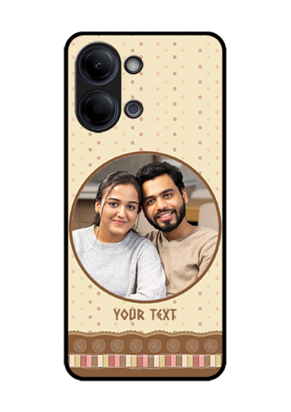 Vivo Y05 4G Custom Glass Phone Case - Brown Dotted Mobile Case Design
