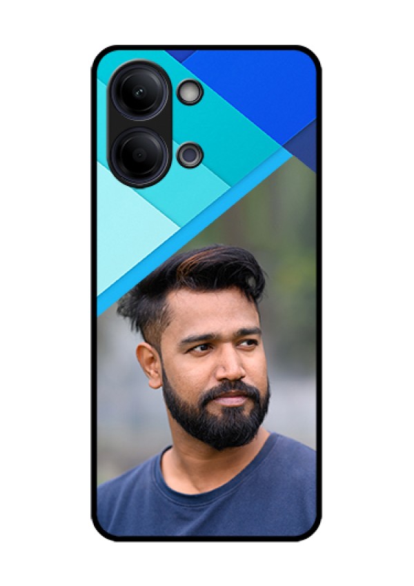 Vivo Y05 4G Custom Glass Phone Case - Blue Pattern Design