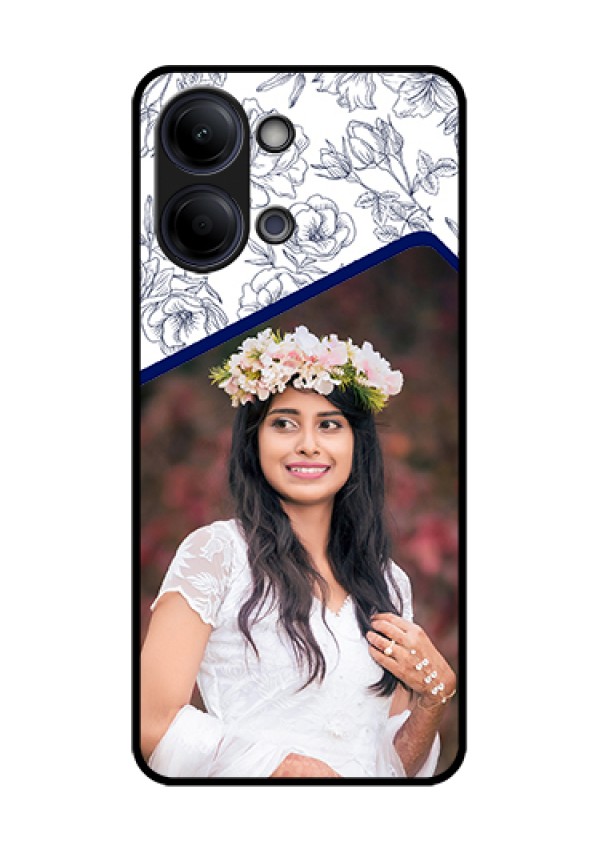 Vivo Y05 4G Custom Glass Phone Case - Classy Floral Design