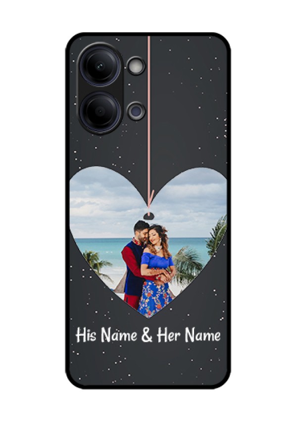Vivo Y05 4G Custom Glass Phone Case - Hanging Heart Design