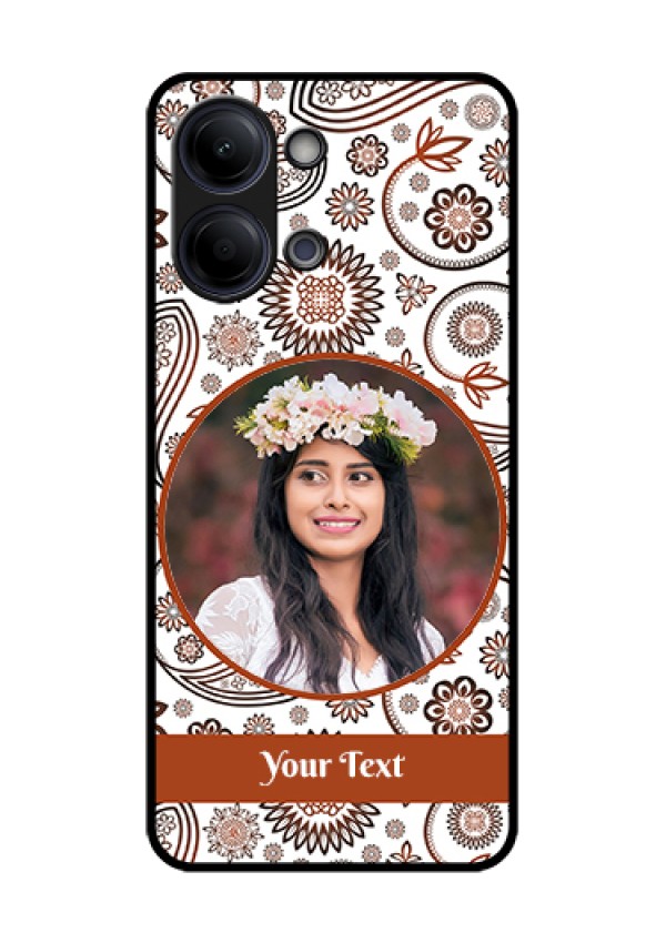 Vivo Y05 4G Custom Glass Phone Case - Abstract Flower Design