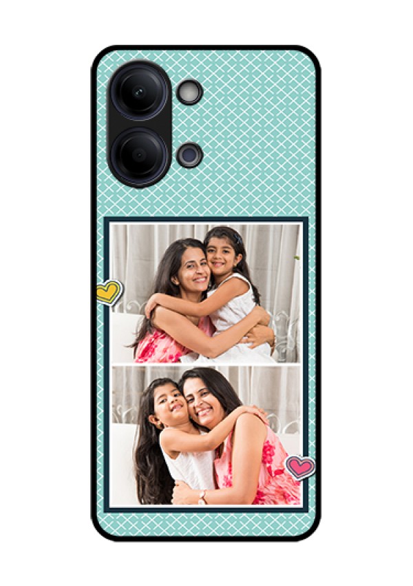 Vivo Y05 4G Custom Glass Phone Case - 2 Image Holder With Pattern Design