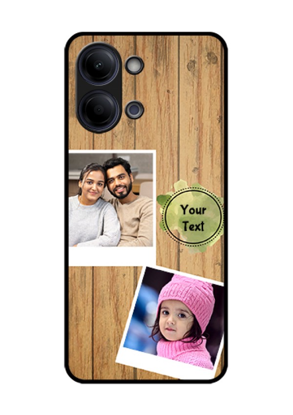 Vivo Y05 4G Custom Glass Phone Case - Wooden Texture Design