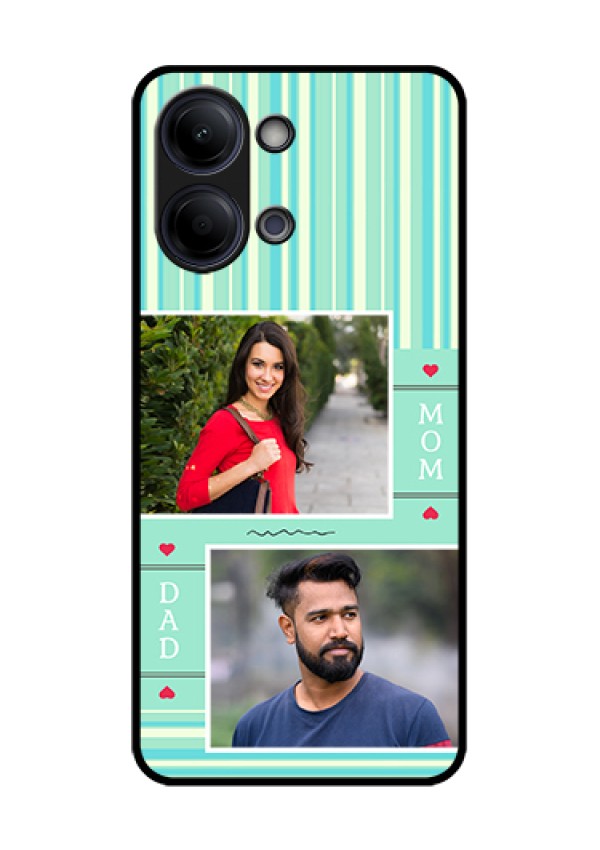 Vivo Y05 4G Custom Glass Phone Case - Mom & Dad Pic Design