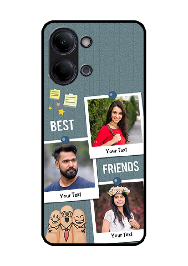 Vivo Y05 4G Custom Glass Phone Case - Sticky Frames And Friendship Design