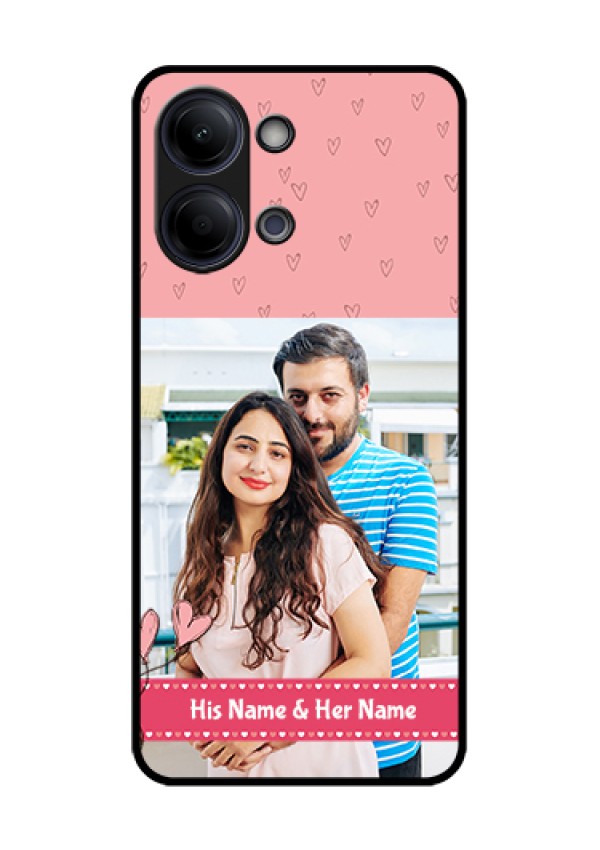 Vivo Y05 4G Custom Glass Phone Case - Love Design Peach Color