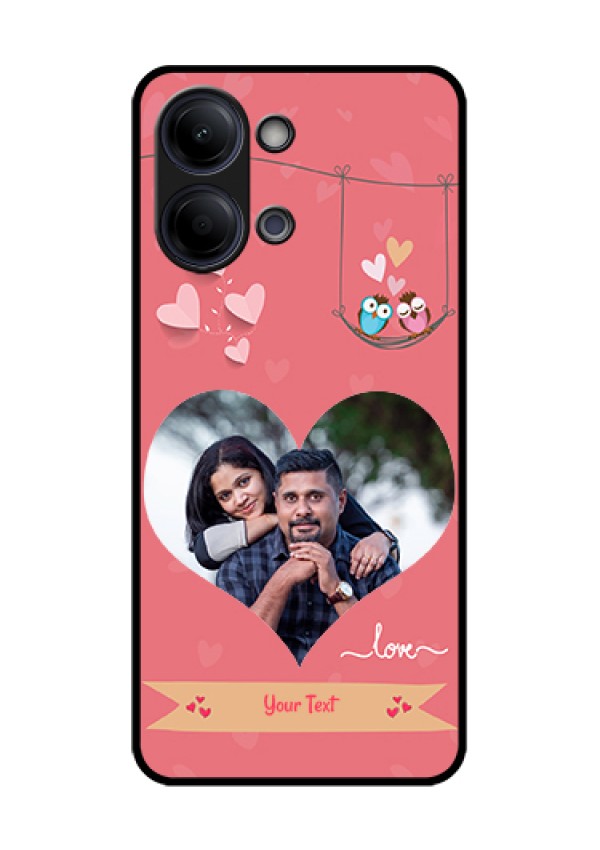 Vivo Y05 4G Custom Glass Phone Case - Peach Color Love Design