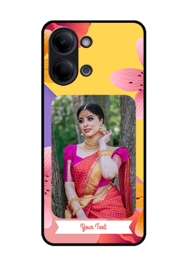 Vivo Y05 4G Custom Glass Phone Case - 3 Image With Vintage Floral Design