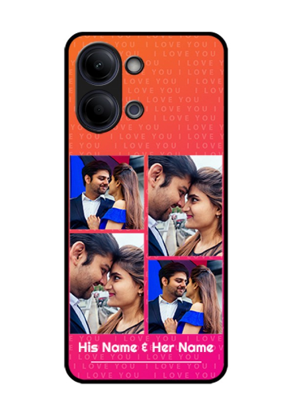 Vivo Y05 4G Custom Glass Phone Case - I Love You Pink Design