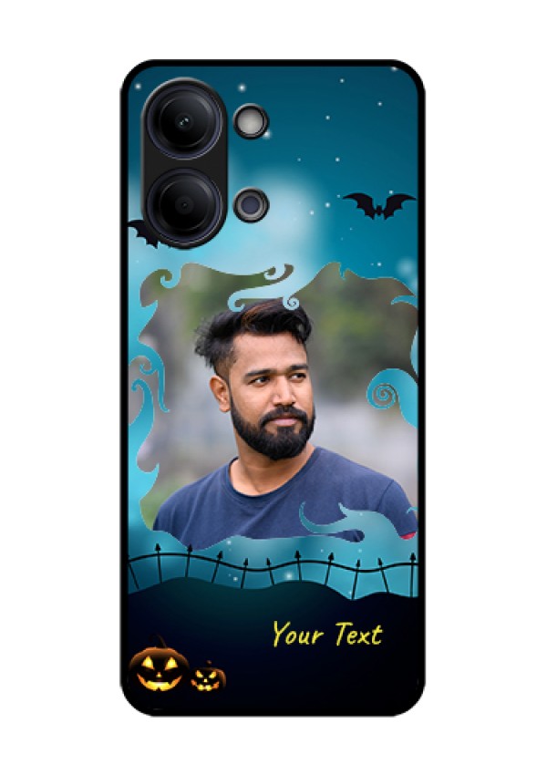 Vivo Y05 4G Custom Glass Phone Case - Halloween Frame Design