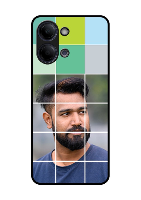 Vivo Y05 4G Custom Glass Phone Case - With White Box Pattern