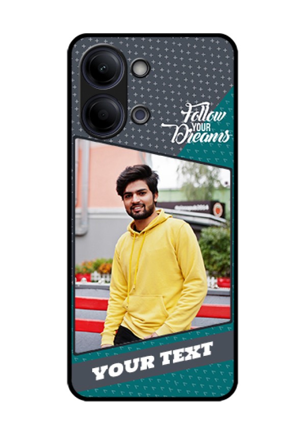 Vivo Y05 4G Custom Glass Phone Case - Background Pattern Design With Quote