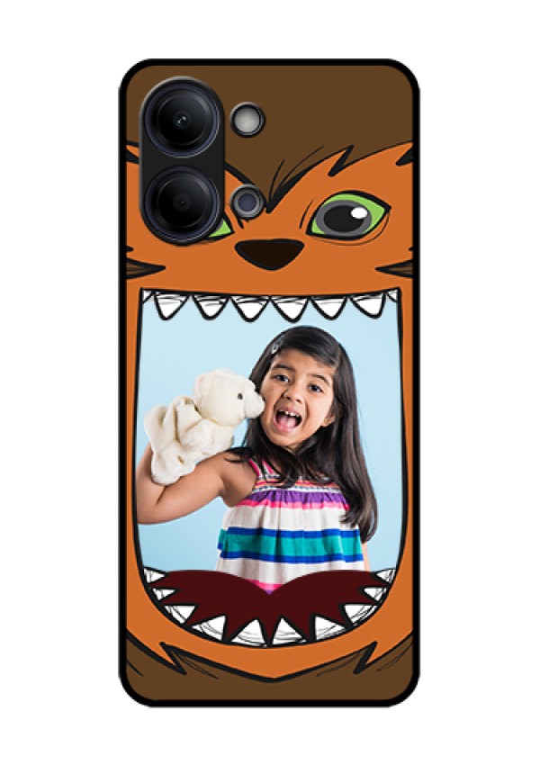 Vivo Y05 4G Custom Glass Phone Case - Owl Monster Back Case Design