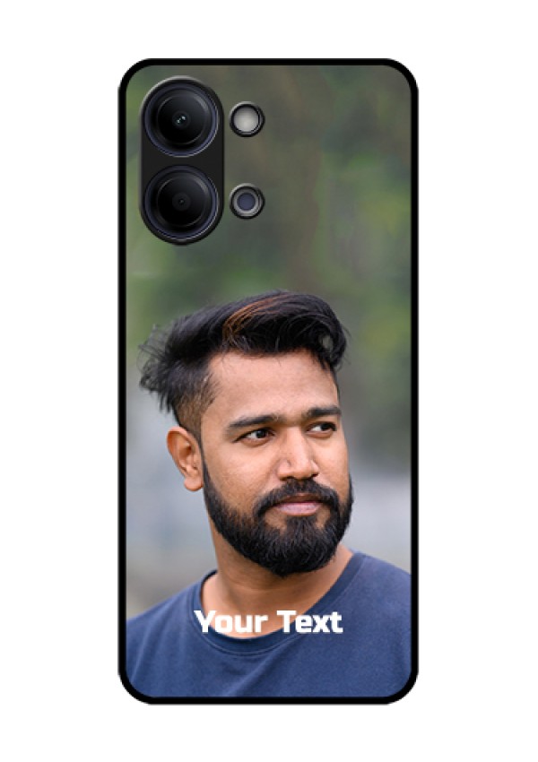 Vivo Y05 4G Custom Glass Phone Case - Photo With Text Design