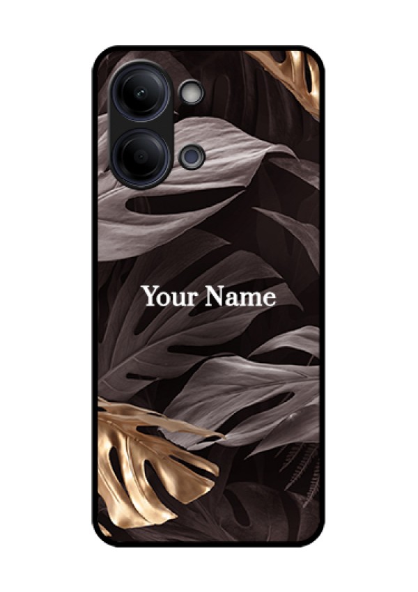 Vivo Y05 4G Custom Glass Phone Case - Wild Leaves Digital Paint Design