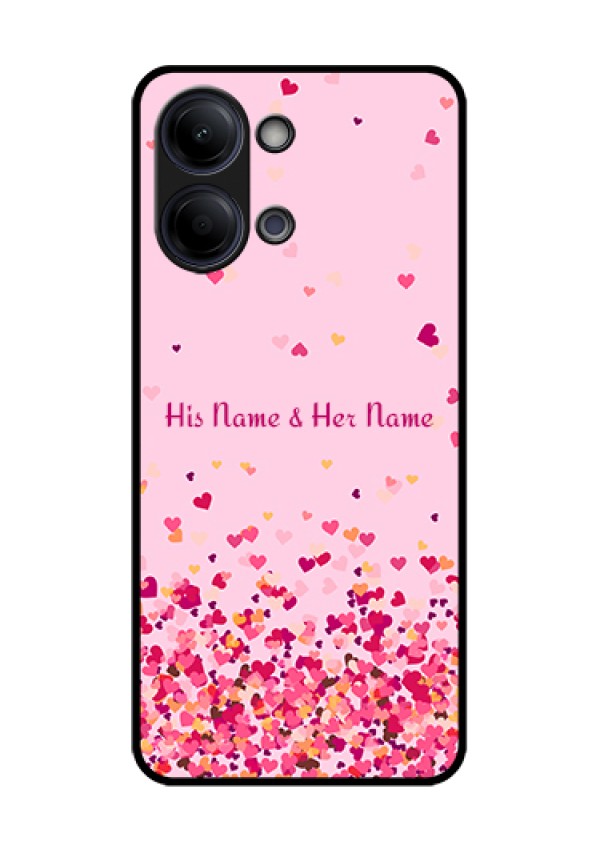 Vivo Y05 4G Custom Glass Phone Case - Floating Hearts Design