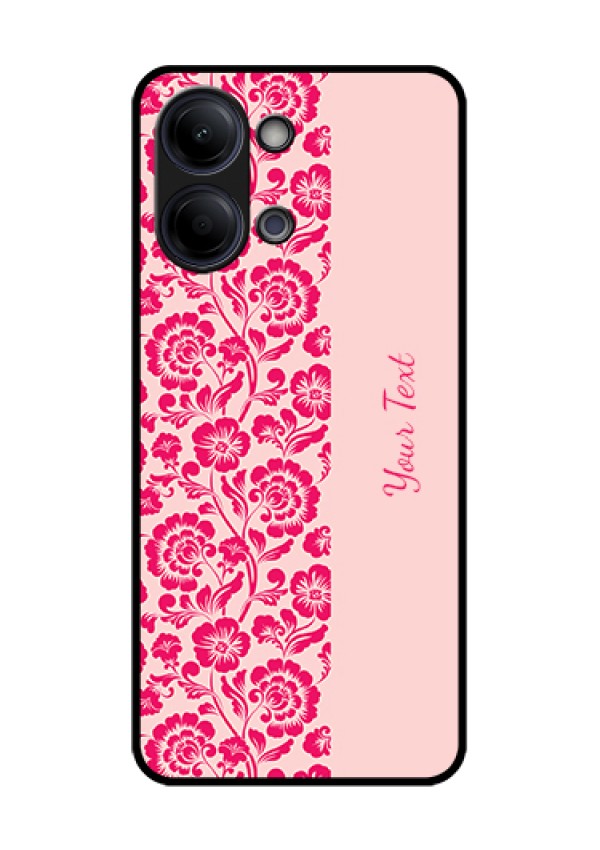 Vivo Y05 4G Custom Glass Phone Case - Attractive Floral Pattern Design