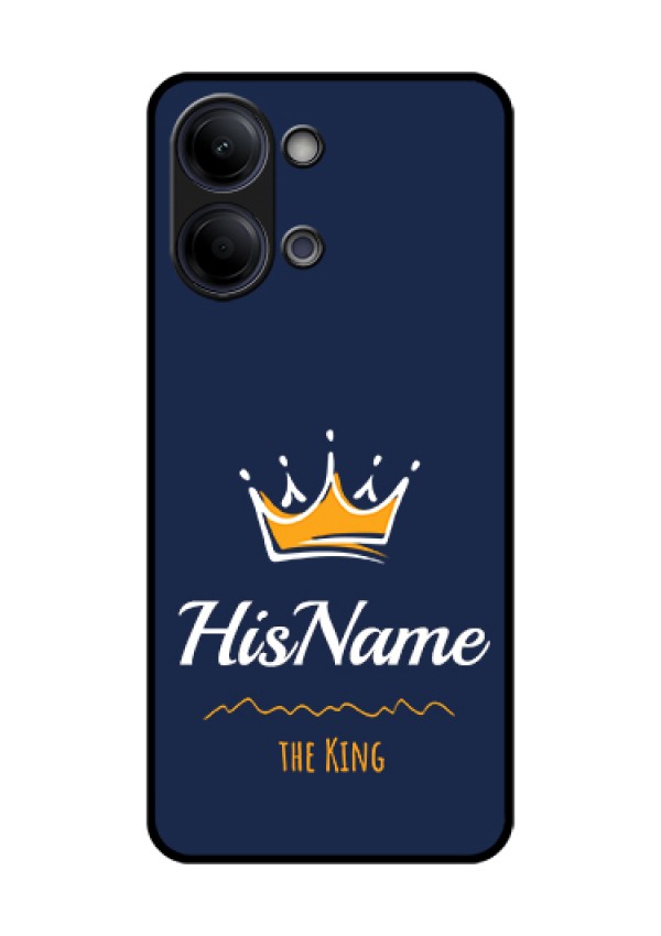 Vivo Y11 5G Custom Glass Phone Case - King With Name Design