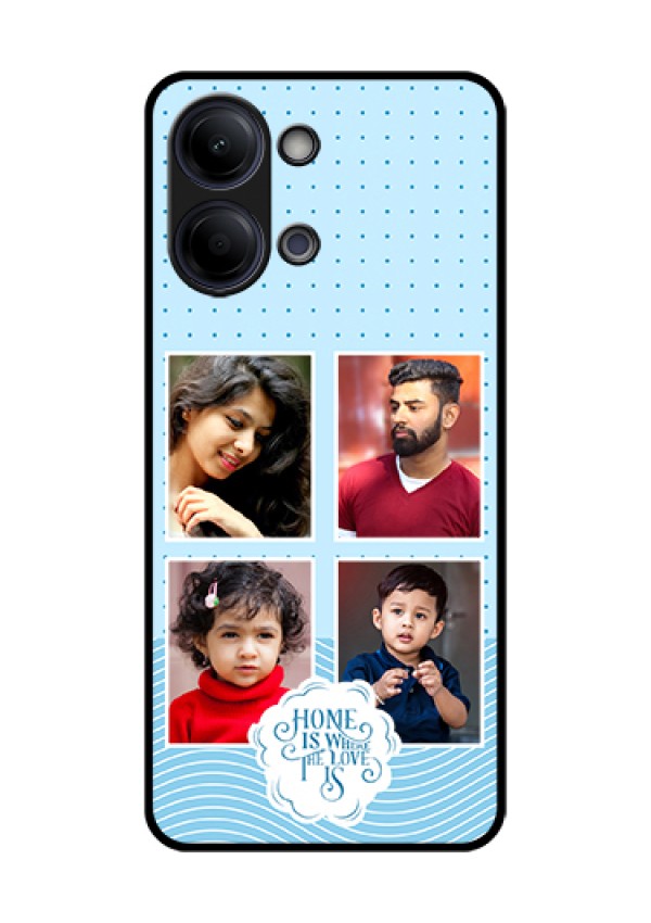 Vivo Y11 5G Custom Glass Phone Case - Cute Love Quote With 4 Pic Upload Design