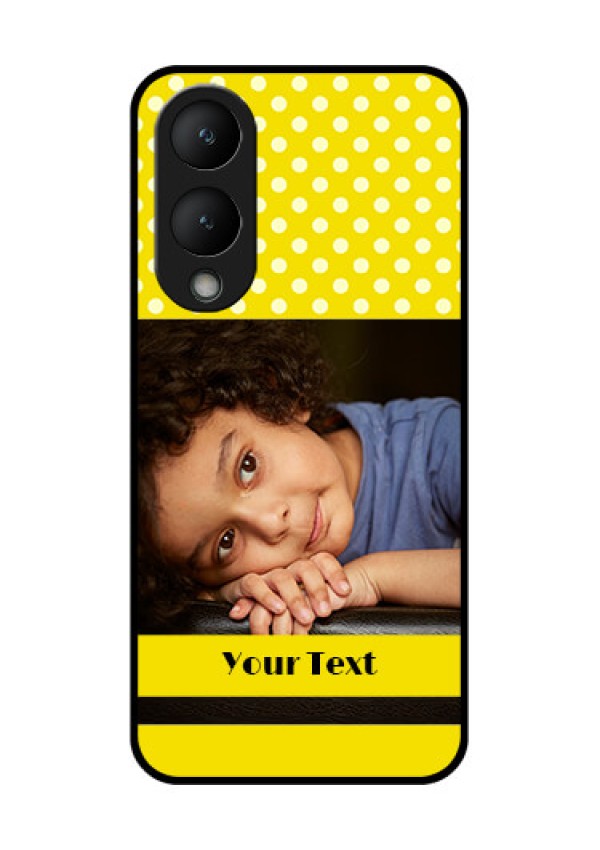 Vivo Y17s Custom Glass Phone Case - Bright Yellow Case Design