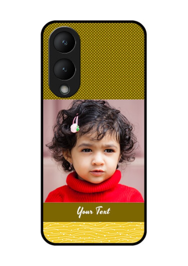Vivo Y17s Custom Glass Phone Case - Simple Green Color Design