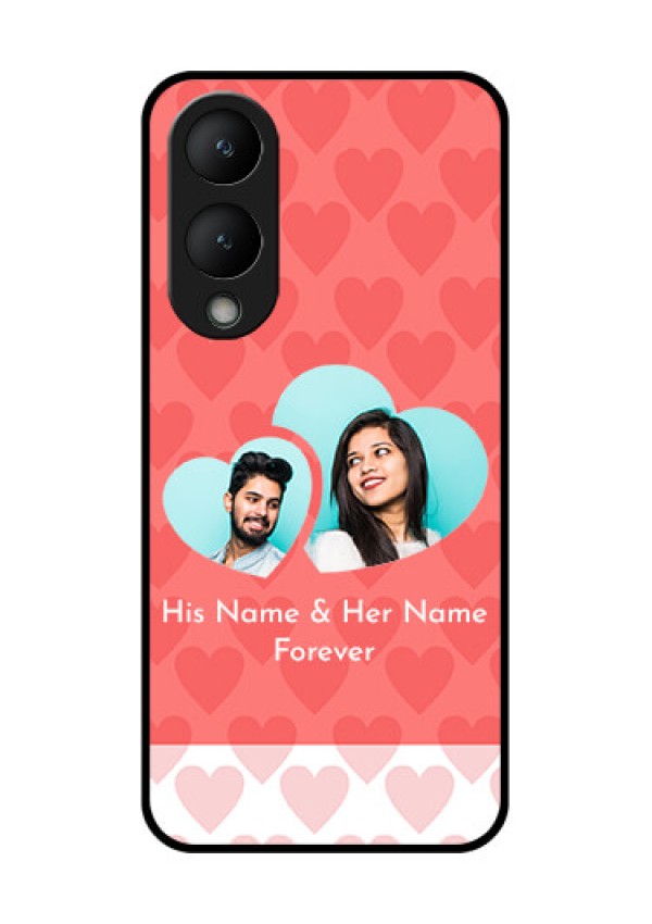 Vivo Y17s Custom Glass Phone Case - Couple Pic Upload Design