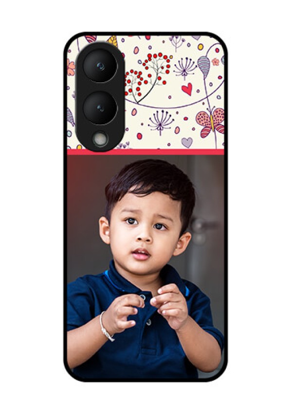 Vivo Y17s Custom Glass Phone Case - Premium Floral Design