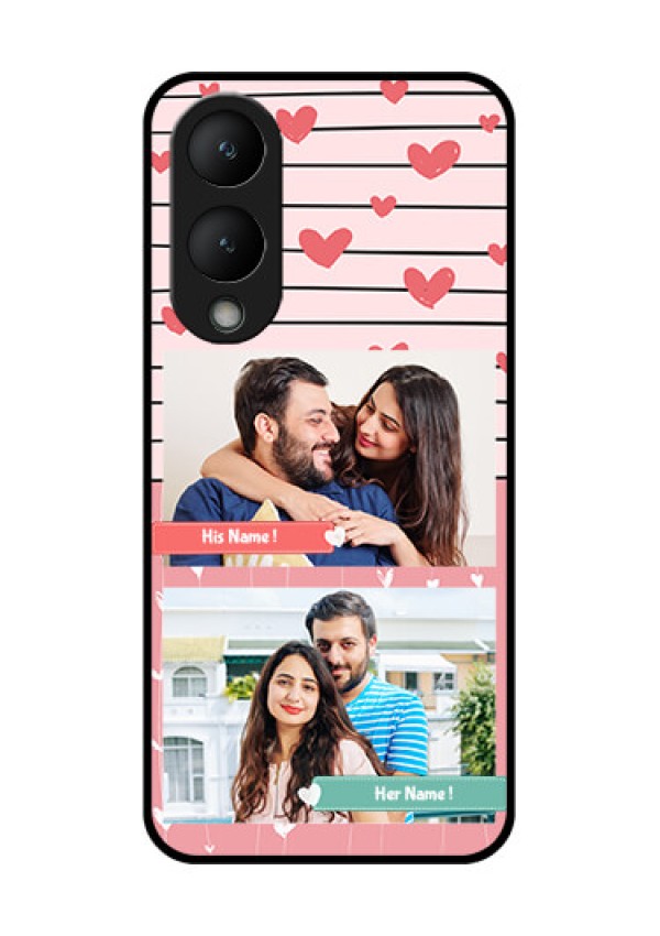 Vivo Y17s Custom Glass Phone Case - Photo With Heart Design