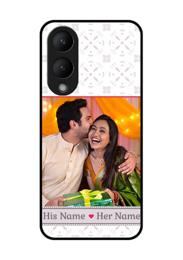 Vivo Y17s Custom Glass Phone Case - With Photo And Ethnic Design