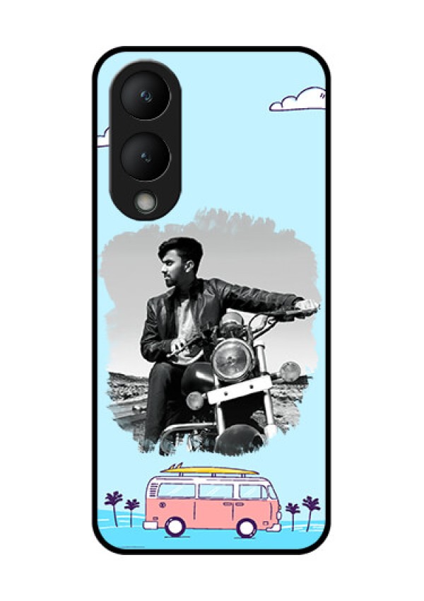 Vivo Y17s Custom Glass Phone Case - Travel & Adventure Design