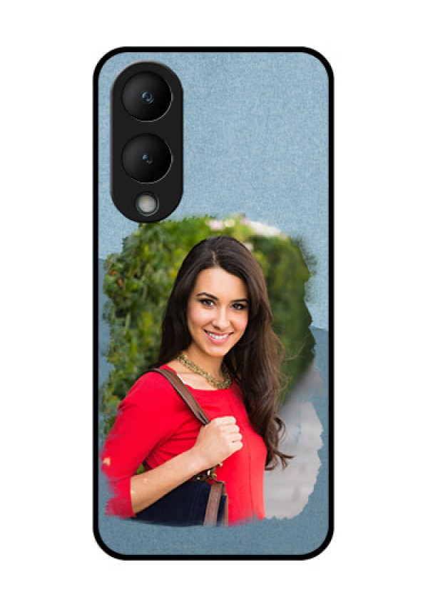 Vivo Y17s Custom Glass Phone Case - Grunge Line Art Design
