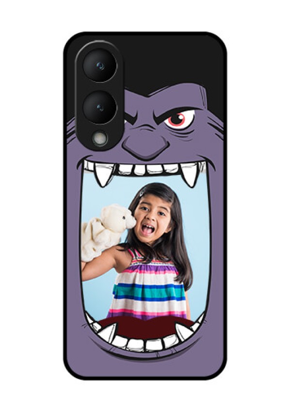 Vivo Y17s Custom Glass Phone Case - Angry Monster Design
