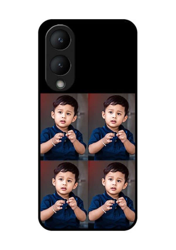 Vivo Y17s Custom Glass Phone Case - 4 Image Holder Design