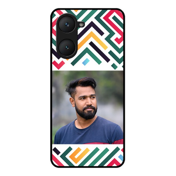 Vivo Y18 Custom Glass Phone CaseColorful Maze Pattern Design Vivo Y18 Custom Glass Phone CaseColorful Maze Pattern Design