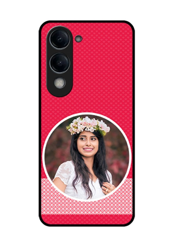 Vivo Y19 5G Custom Glass Phone Case - Pink Color Pattern Design