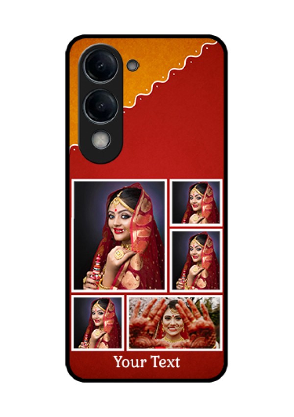Vivo Y19 5G Custom Glass Phone Case - Wedding Pic Upload Design