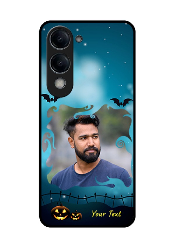 Vivo Y19 5G Custom Glass Phone Case - Halloween Frame Design