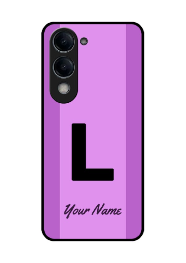 Vivo Y19 5G Custom Glass Phone Case - Tricolor Custom Text Design