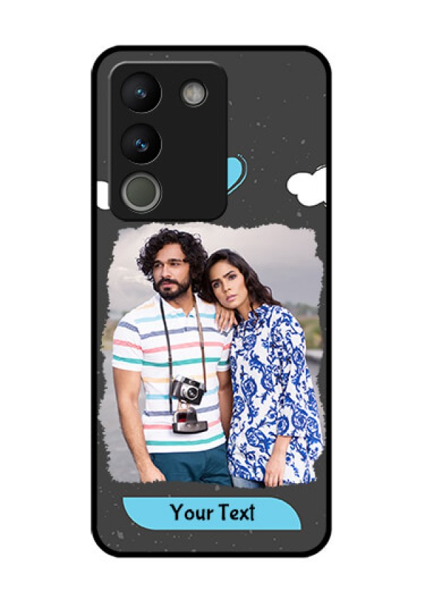 Vivo Y200 5G Custom Glass Phone Case - Splashes With Love Doodles Design