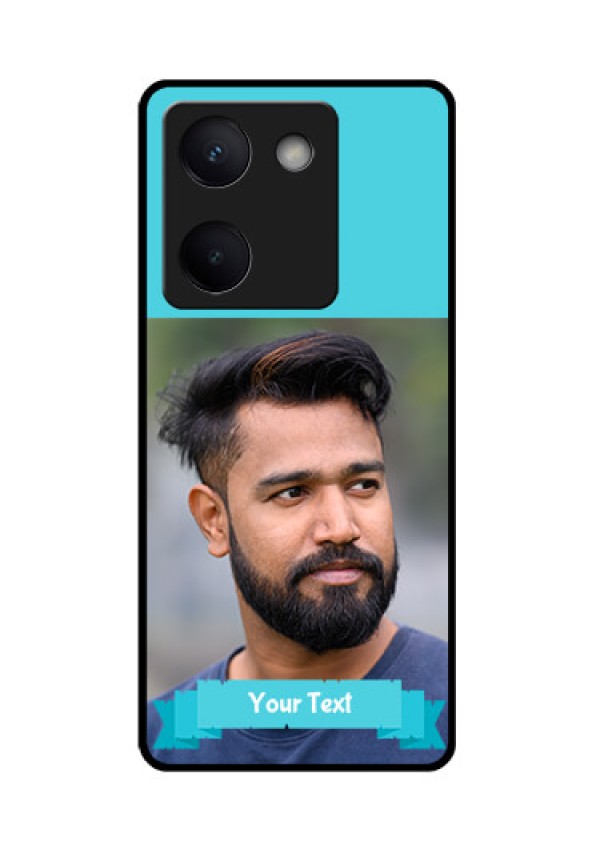 Vivo Y200 Pro 5G Custom Glass Phone Case - Blue Color Design