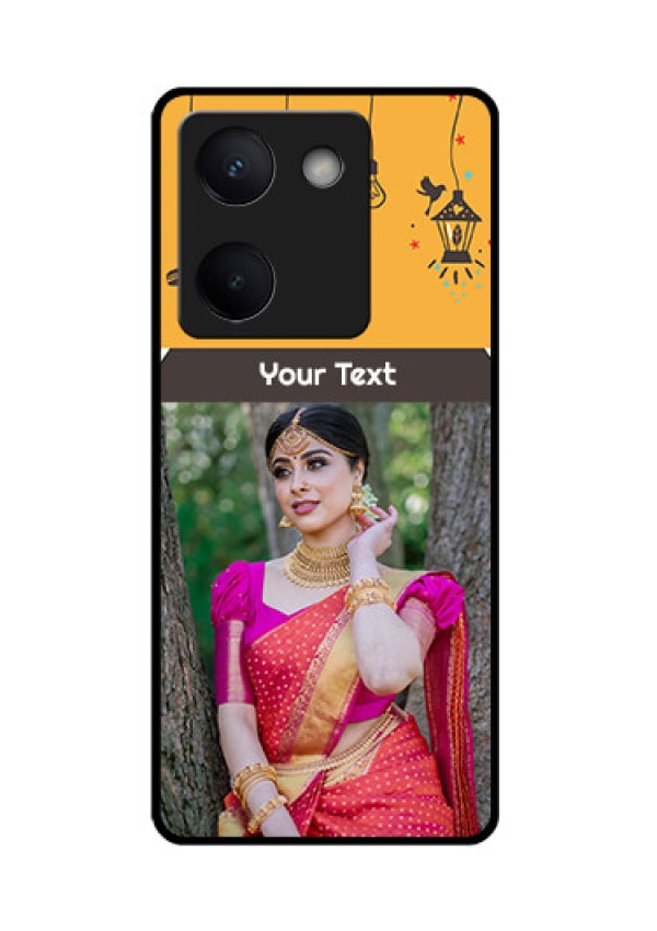 Vivo Y200 Pro 5G Custom Glass Phone Case - With Family Picture And Icons