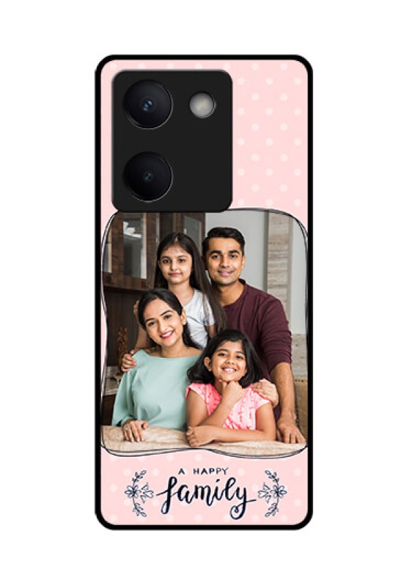 Vivo Y200 Pro 5G Custom Glass Phone Case - Family With Dots Design