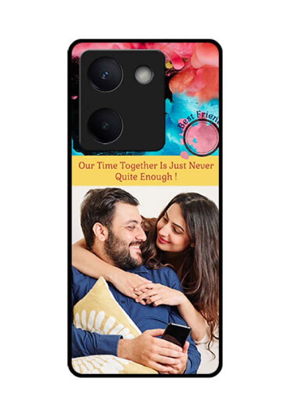 Vivo Y200 Pro 5G Custom Glass Phone Case - Quote With Acrylic Painting Design