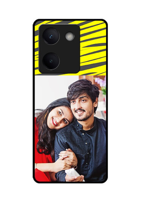 Vivo Y200 Pro 5G Custom Glass Phone Case - Yellow Abstract Design