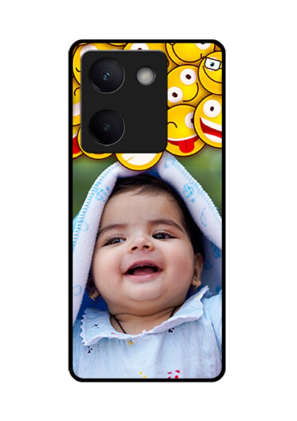 Vivo Y200 Pro 5G Custom Glass Phone Case - With Smiley Emoji Design