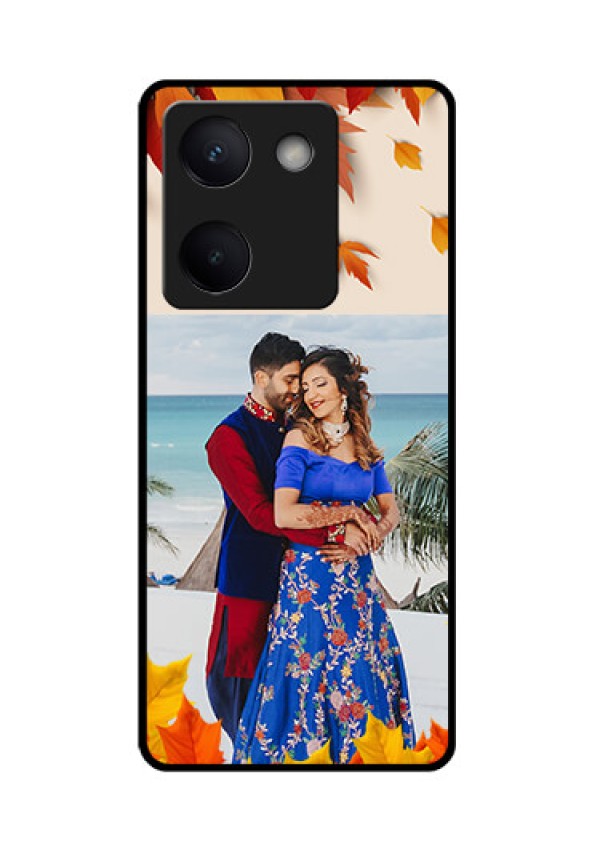 Vivo Y200 Pro 5G Custom Glass Phone Case - Autumn Maple Leaves Design