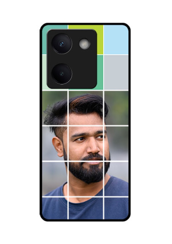 Vivo Y200 Pro 5G Custom Glass Phone Case - With White Box Pattern