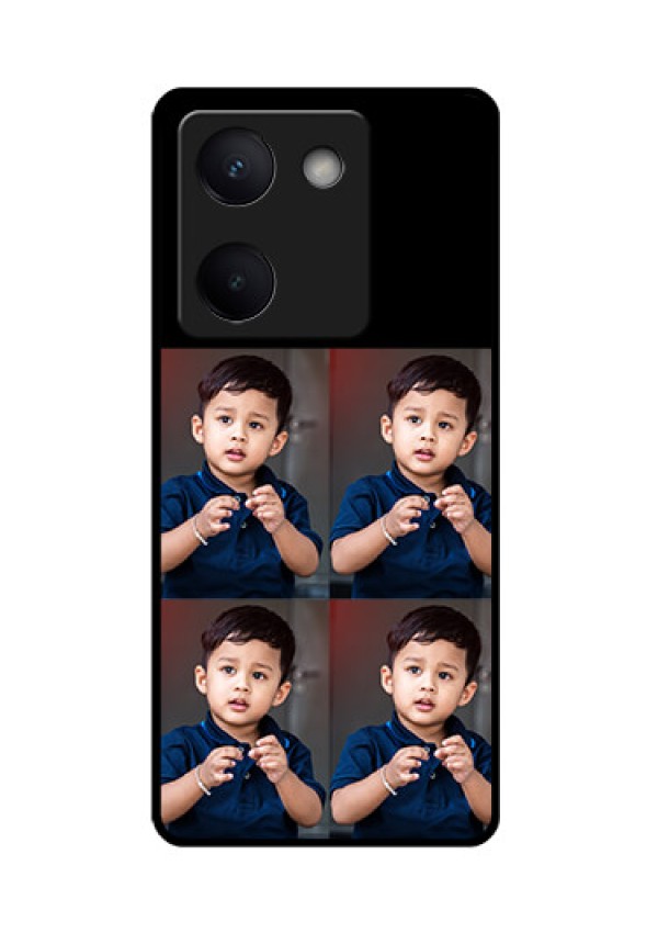 Vivo Y200 Pro 5G Custom Glass Phone Case - 4 Image Holder Design